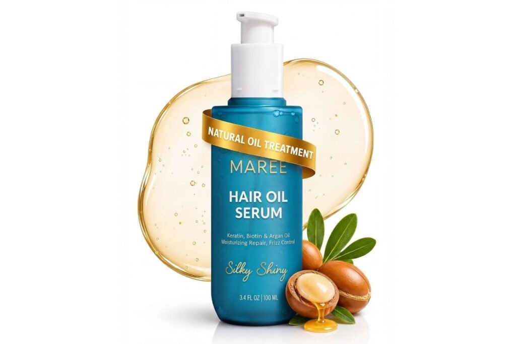 MAREE hair oil with argan oil for dry frizzy hair
