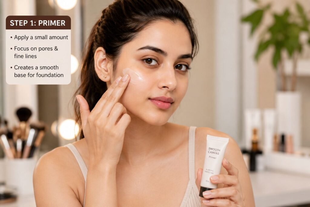 Apply Primer Makeup Base
