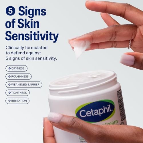Cetaphil Moisturizing Cream, Face & Body Lotion Dry Sensitive Skin, 20oz | Fragrance-Free, Non-Comedogenic, Non-Greasy, Hydrates Very Dry Sensitive Skin, Dermatologist Recommended, 20 Oz Value Size - Image 4