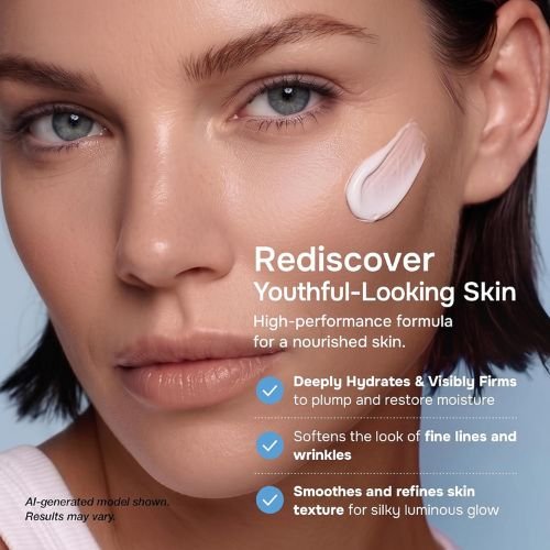 SimplyVital Face Moisturizer Retinol Collagen Hyaluronic Acid Cream 1.7 oz | Anti-Aging, Moisturizer Face Cream for Women & Men, Visibly Firming, Hydrating Neck Care, Day & Night Skin Care, Silky Feel - Image 2