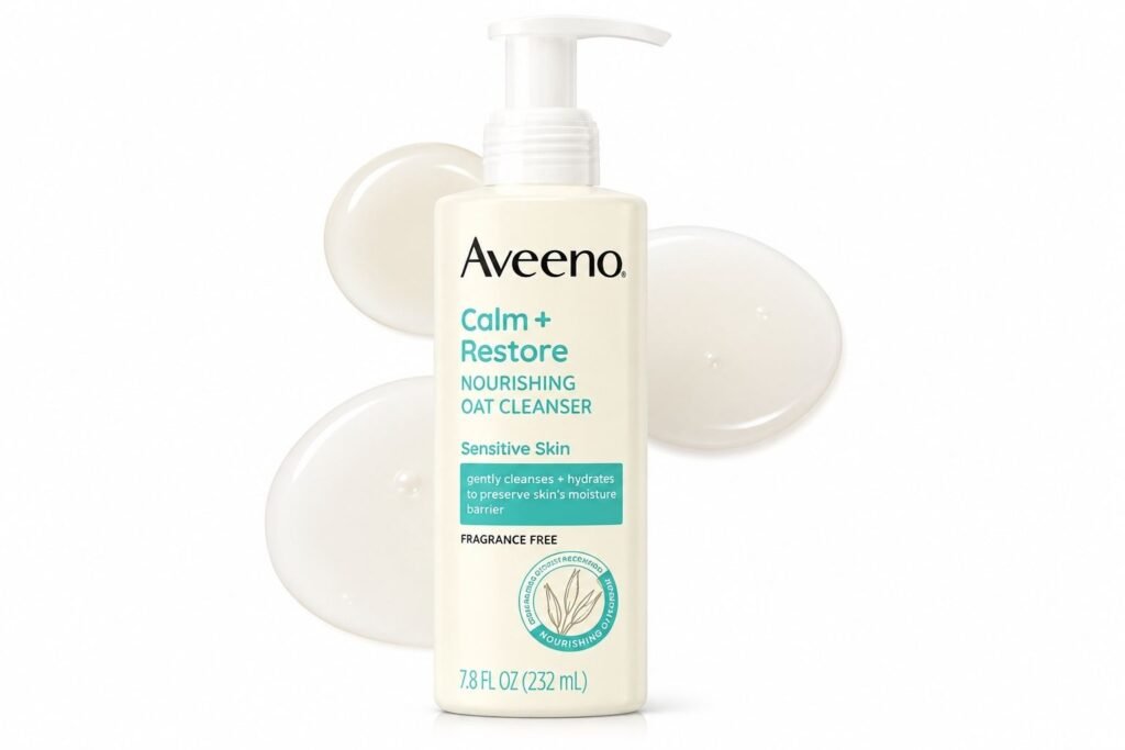 Aveeno Calm + Restore Nourishing Oat Cleanser for sensitive skin