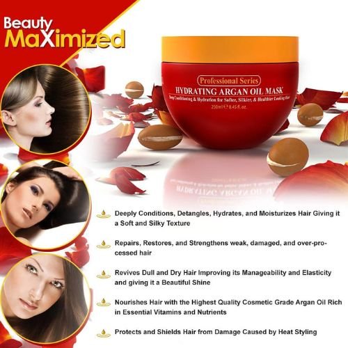 Arvazallia Hydrating Argan Oil Hair Mask & Deep Conditioner For Dry Hair - Image 2