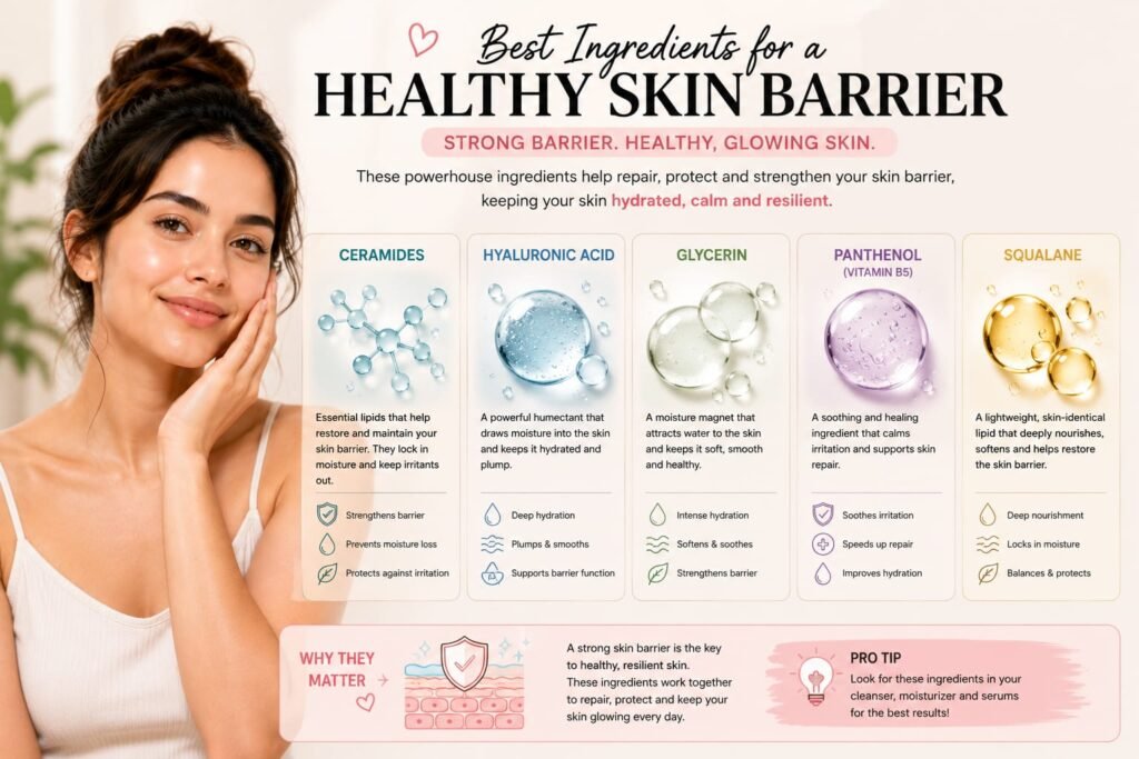 Best Ingredients for a Healthy Skin Barrier