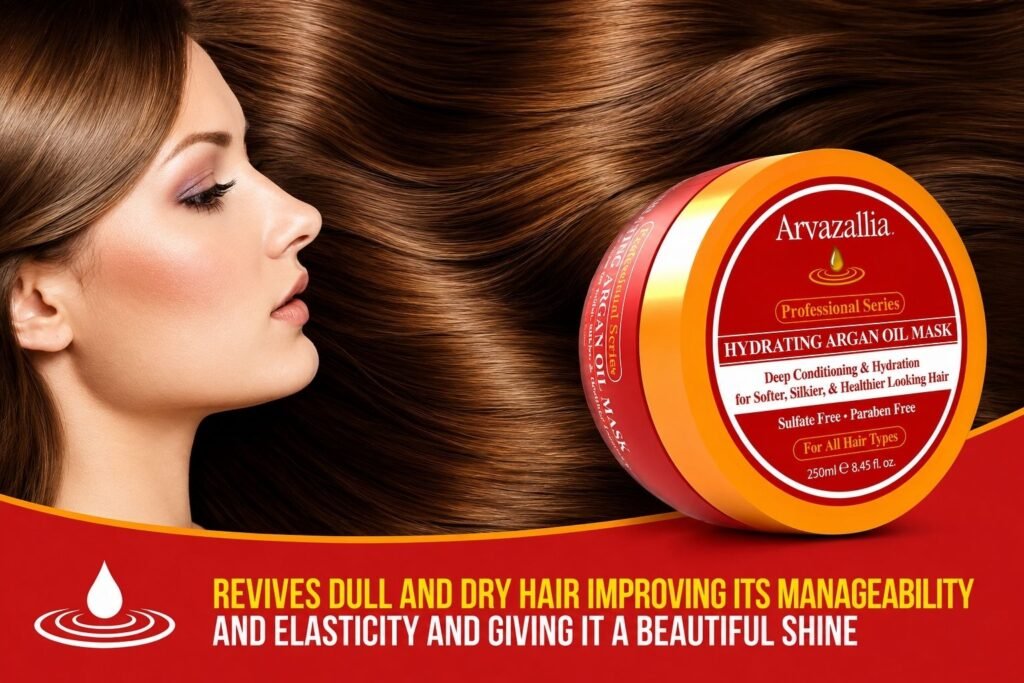 Arvazallia Hydrating Argan Oil Mask for dry frizzy hair