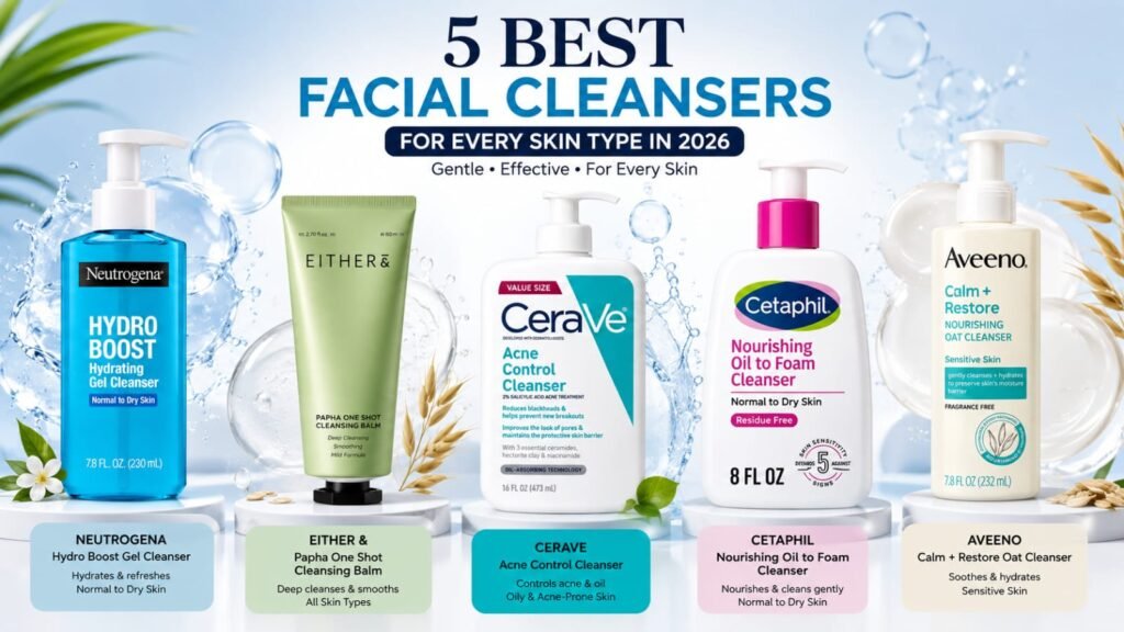 5 best facial cleansers for every skin type in 2026