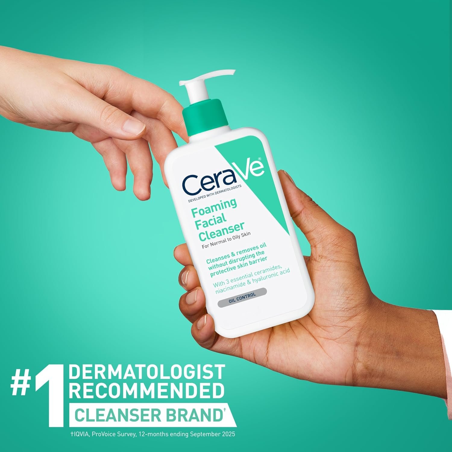 CeraVe Foaming Facial Cleanser, Face Wash for Oily Skin, 16fl oz - Image 3