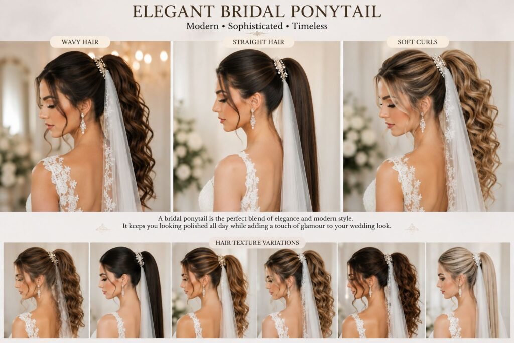 Bridal Ponytail – Modern and Stylish Wedding Look
