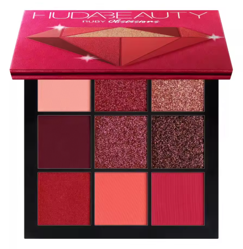 Huda Beauty 9 Color Palette Diamond Amethyst Ruby Red Gold Eye Shadow Pallete Matte Shimmer Eyeshadow Palette Glitter Makeup - Image 4