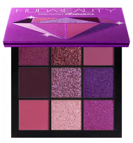 Huda Beauty 9 Color Palette Diamond Amethyst Ruby Red Gold Eye Shadow Pallete Matte Shimmer Eyeshadow Palette Glitter Makeup - Image 2