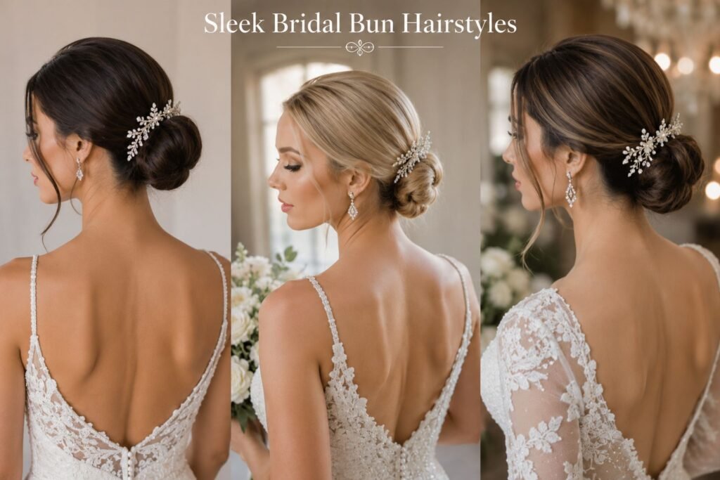 Sleek Bridal Bun – Minimal and Luxurious