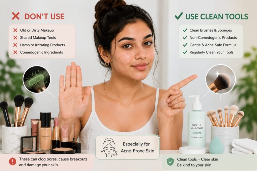 Use Clean Makeup Tools