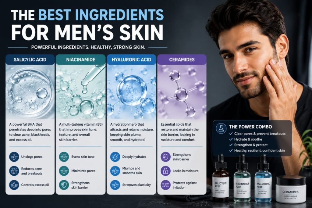 Best Ingredients for Men’s Skin